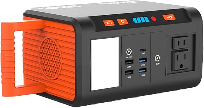 Takki Solar Generator 250W Portable Power Station with 40W Solar Panels 222Wh Pure Sine Wave Camping Lithium Battery Power Bank with AC 110V Outlet for Camping Home Use Emergency Outdoor