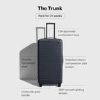 Away Large Trunk Luggage, 31 Inch Hardside Suitcase with Spinner Wheels, Lightweight & Durable, TSA Lock, Ideal for Long Trips, Tango Red