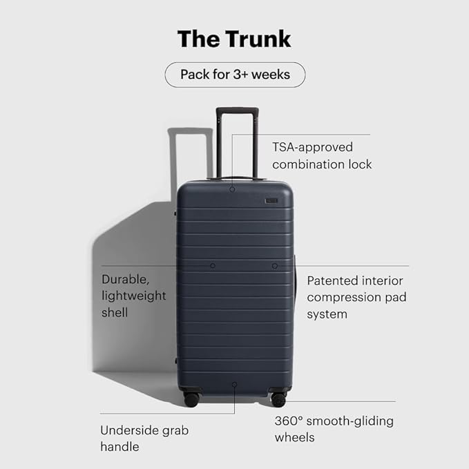 Away Large Trunk Luggage, 31 Inch Hardside Suitcase with Spinner Wheels, Lightweight & Durable, TSA Lock, Ideal for Long Trips, Sorbet Orange