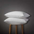 Globon Luxury Down Pillows King Size Set of 2 for Side Sleepers, 100% Cotton Shell Hotel Collection Bed Pillows for Sleeping, Firm Down Surrounded Feather Pillow 20" x 36"