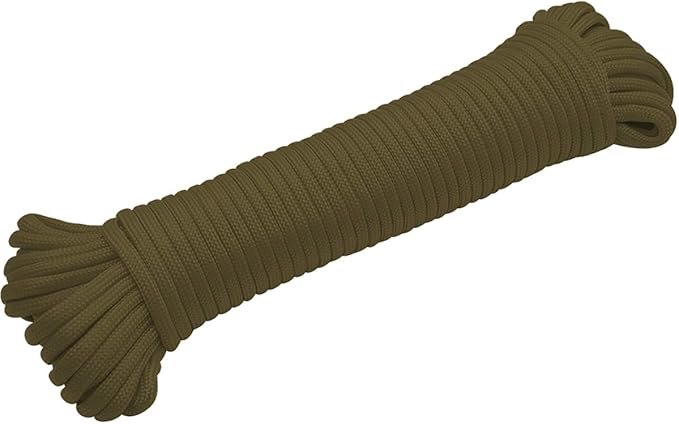Coghlan's 50 ft Nylon Paracord - Type III 550 Survival Rope with 7 Core Strands, 550 lbs Break Strength - Versatile Outdoor Gear for Camping, Shelter, Repair, and Emergency Preparedness