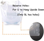 SUPANT Collapsible Emergency Water Jug Container Bag, Freezable, BPA Free Plastic Water Carrier Tank, Outdoor Folding Water Bag for Sport Camping Riding Mountaineer Backoacking, Food Grade