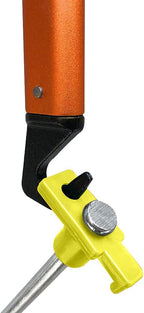 ABCCANOPY 8 Inch Tent Stakes 10 Pcs Non-Rust Metal Ground Anchors, Heavy Duty Spikes with 4 Ropes for Outdoor Camping, Yellow