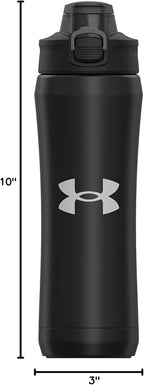 Under Armour 18oz Stainless Steel Water Bottle, Vacuum Insulated, Self Draining Protective Cap, Leak Proof, For Kids & Adults, All Sports, Gym