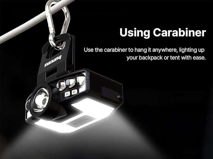 Orcap 2025 Edition – 120° Wide Beam Headlamp & Cap Light, 1000 Lumens, 4 Light Modes (White & Red), USB-C Rechargeable, IPX5 Waterproof, Lightweight LED for Camping, Work, Running