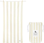 Dock & Bay Beach Towel - Quick Dry, Sand Free - Compact, Lightweight - 100% Recycled - Includes Bag - Cabana Light - Bora Bora Beige - Extra Large (200x90cm, 78x35)