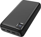 Portable Charger 50000 mAh Power Bank PD 30W and QC 4.0 PowerBank Fast Charging External Battery Pack with USB-C LED 3 Outputs & 2 Inputs Portable Charging for iPhone 15 14 13 pro, Samsung