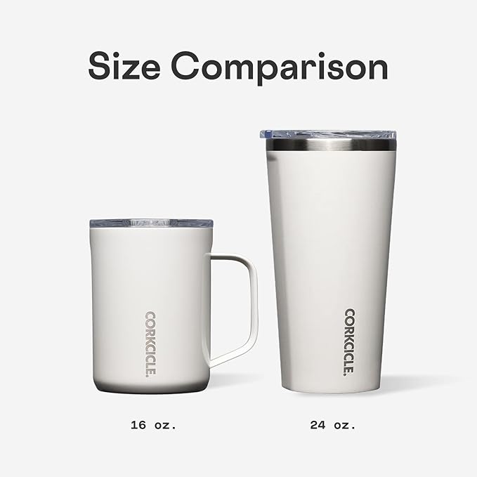 Corkcicle Classic Canteen - Keeps Drinks Cold for 25 Hours - Triple-Insulated Stainless Steel - Dishwasher Safe - Summer Drinkware Gift - Keeps Drinks Ice Cold - 16 oz - North Shore