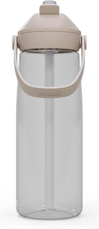 CamelBak Thrive Flip Straw 25oz Water Bottle with Tritan Renew – Easy Carry - Straw Top, Clear