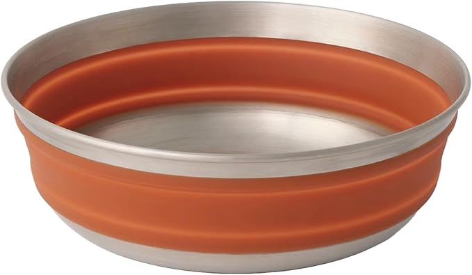 Sea to Summit Detour Stainless Steel Collapsible Bowl, Medium (22 fl oz), Bombay Brown