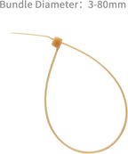 XINGO Nylon Cable Zip Ties Self Locking Plastic Wire Ties with 40 Lbs Tensile Strength for Indoor and Outdoor 12 Inch 500 Pack Gold