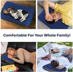 TREKOLOGY Camping Pillow - Large Inflatable (24"x15") for Home-Like Comfort, Portable & Ergonomic, Easy to Clean, Durable & Leak-Proof, Removable Strap for Secure Fit – ALUFT Ultra (Blue)