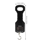 ABOOFAN Portable 30kg Electronic Luggage Scale with Large LCD Display, Handheld Digital Fishing and Travel Weighing Scale with Hook for Suitcase and Bag Weighing