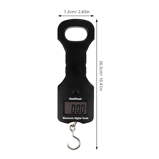 Generic Digital Luggage Scale 30kg Hanging Electronic Fishing Hook Scale Portable Travel Bag Weight with Large LCD Display for Outdoor and Home Use