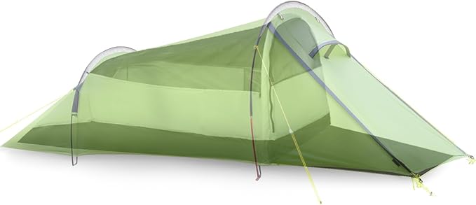 Night Cat Ultralight Tunnel Tent: Waterproof Lightweight Two People Backpacking Tent for Outdoor Camping Hiking Treeking with Double Layers Aluminum Poles and Footprint