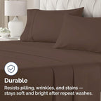Queen Pillow Cases Set of 2 - Ultra Soft Hotel Quality Pillowcase Covers - Luxury Comfy Bedding for Women, Men, Kids and Teens - Machine Washable Pillow Protectors - 2 Pieces Set - Queen Size Brown
