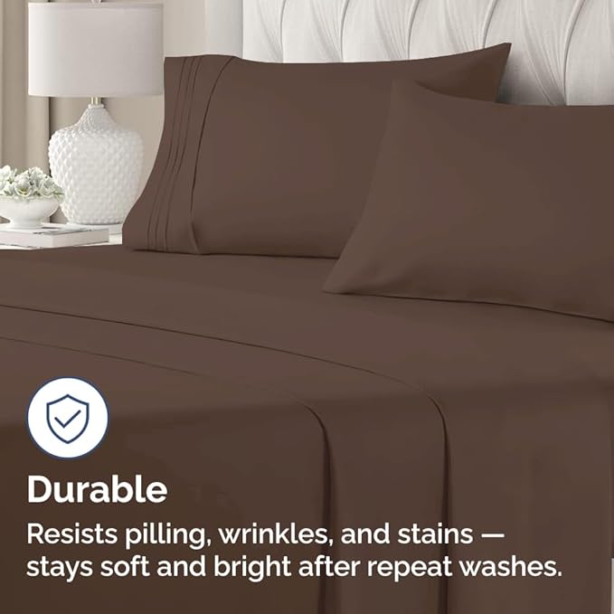 Queen Pillow Cases Set of 2 - Ultra Soft Hotel Quality Pillowcase Covers - Luxury Comfy Bedding for Women, Men, Kids and Teens - Machine Washable Pillow Protectors - 2 Pieces Set - Queen Size Brown