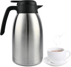 Heritage66 Thermal Coffee Carafe -Triple Wall Vacuum insulated Flask- keeping Beverages Hot for 12 hours /24 hours cold Tea, Water, and Coffee Dispenser (2 Liter/68Oz with Brush)