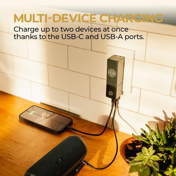 Halo 5000AC Power Bank with Foldable AC Plug Cardinal RED