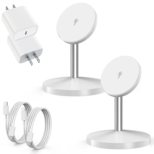 Magnetic Wireless Charger iPhone Charger Stand Stand Mag Safe Pad,2Pack Fast Mag-Safe Charging Station for iPhone 16 ProMax/16 Plus/15/14/13/12 Apple Magnet Wireless Charging Station/AirPods Pro 2/3/4