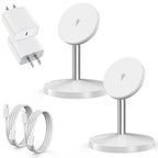 Magnetic Wireless Charger iPhone Charger Stand Stand Mag Safe Pad,2Pack Fast Mag-Safe Charging Station for iPhone 16 ProMax/16 Plus/15/14/13/12 Apple Magnet Wireless Charging Station/AirPods Pro 2/3/4