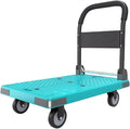 Folding Hand Truck, Platform Cart, Flatbed n with Swivel Wheels, Versatile Moving Trolley for Office and Home Use