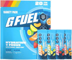 G Fuel Electrolytes Powder for Instant Hydration and Focus, Sugar Free Electrolytes Variety Pack of Lemon, Orange, Peach, Strawberry Flavors, Nootropic Drink Mixes To Sharpen Mental Focus, 20 Servings
