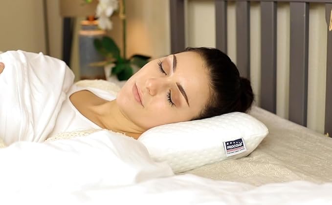 Travel & Camping Pillow - Comfortable Memory Foam Travel Small Pillow - Backpacking Pillow Easy to Carry Portable Bag Ideal for Airplane & Car Travel Pillows (White)