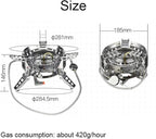 Bulin AirOka B17 6800W Super Windproof Outdoor Camping Stoves Portable Camping Stove Burner Strong Firepower with Piezo Ignition Folding Lightweight Backpacking Stove for Outdoor Hiking Cooking BBQ