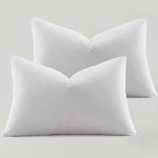 Globon Ultra Soft Down Pillow Standard Size Set of 2, All Down Filled Bed Pillow for Sleeping, 100% Cotton Shell 500 Thread Count, Soft Hotel Collection Down Feather Pillow 20" x 26"