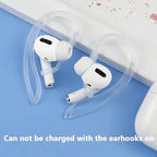 2 Pairs Ear Hook Compatible with AirPods Pro 3 2 1 Gen, YINVA Multi-Dimensional Adjustable Ear Holder (White+Transparent)
