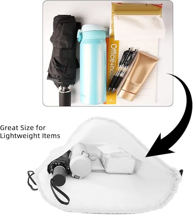 GoodtoU Drawstring Backpack Bulk, 20 Pcs Draw String Bags Cinch Bag Gym Sackpack for Women & Men, White