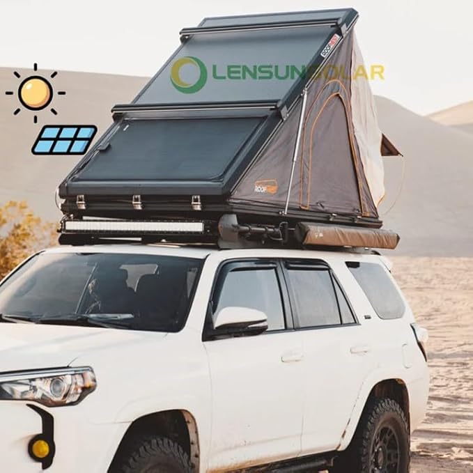 LensunSolar Flexible Solar Panel 240W 12V ETFE, 46.8in x 38in Semi-Flexible Bendable Mono Solar Panel High Efficiency 240 Watt for RV Van Roof TopCamping Home Boat Marin