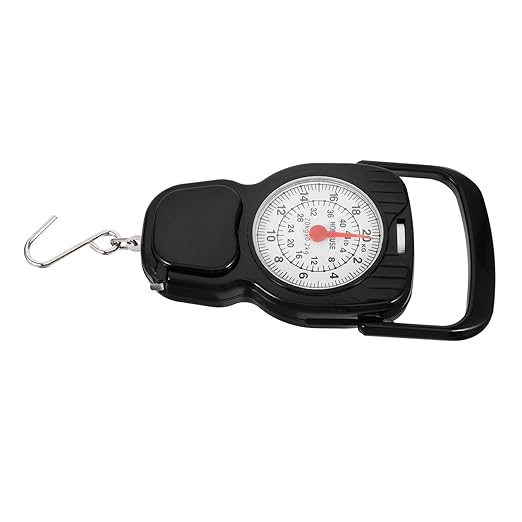 Mechanical Luggage Weight Scale 20kg with Measuring Tape Portable Hanging Hand Spring Scale for Travel and Fishing Weighing