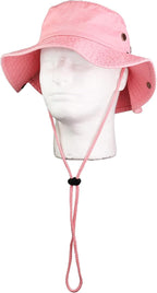 Wide Brim Hiking Fishing Safari Boonie Bucket Hats 100% Cotton UV Sun Protection for Men Women Outdoor Activities