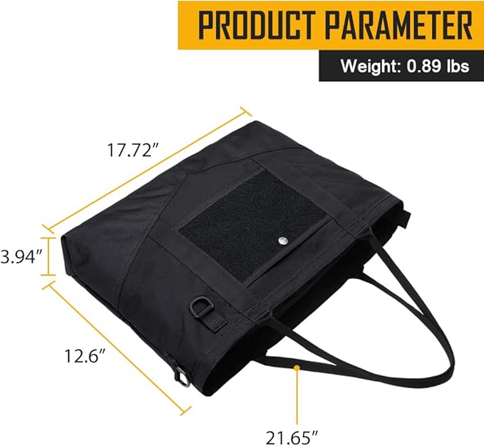 IDOGEAR Tactical Handheld Tote Pouch Multiuse Zipper Storage Bag Portable EDC Organizer For Camping Traveling Gym Commute