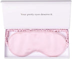 Silk Sleep Mask Light Blocking Luxury 100% Mulberry 19mm Silk Eye Mask Eye Cover Blindfold Ultra Soft Light & Comfy Anti Aging Skin Care with Travel Bag Gift Package