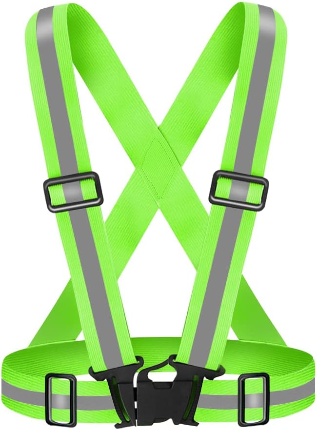High Visibility Reflective Vest Safety Vest Running Reflective Gear Adjustable Reflective Vest for Walking,Jogging,Hiking,Night Cycling