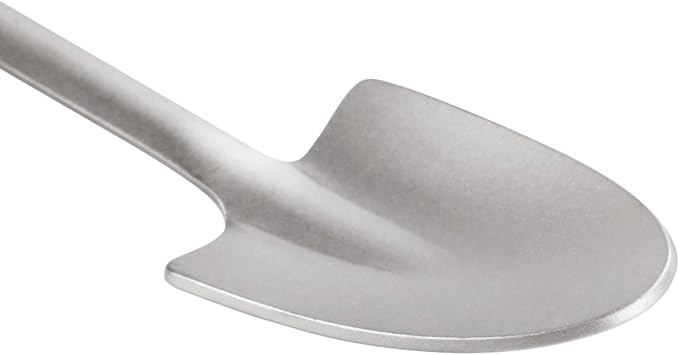 Shovel Spoon Titanium Reuseable Dessert Spoon for Tea Coffee Pudding Yogurt (Shovel Spoon-Triangle)