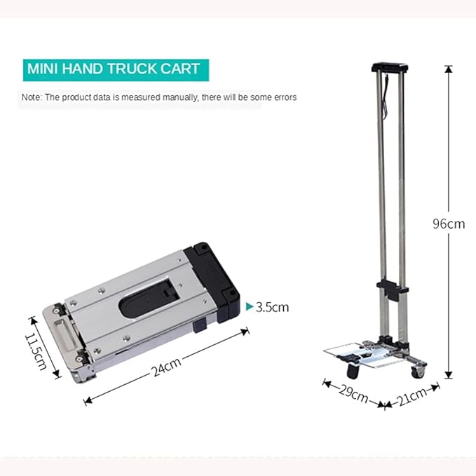 Portable Folding Hand Truck Dolly - Lightweight and Versatile Cart for Easy Personal Travel, Compact Design for Home, Office, and Outdoor Use - HBJWOV