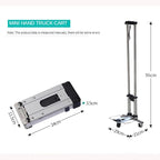 Portable Folding Hand Truck Dolly Cart - Lightweight, Compact, and Easy to Carry - Ideal for Personal Travel, Shopping, and Moving (Blue)