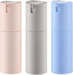 1 oz Airless Pump Bottles, Travel Lotion Container, Skincare Containers for Moisturizer(Plastic, Multicolor, 3Pcs)