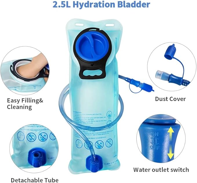 SUNRISING Tactical Molle Hydration Backpack with 3L Water Bladder - Lightweight Military Water Backpack for Hiking, Running, Cycling