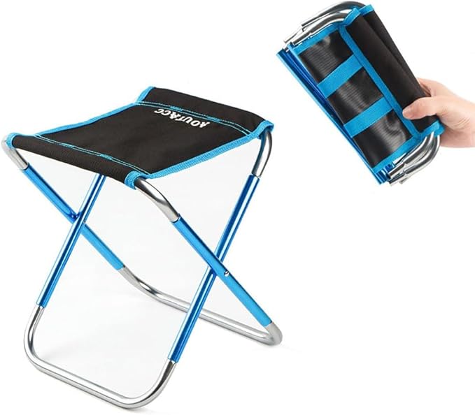 AOUTACC Ultralight Portable Folding Camping Stool for Outdoor Fishing Hiking Backpacking Travelling(XL:13"x14"x15";Large:11.8"x11"x11.4"; Medium:8.3"x9.5"x 11")