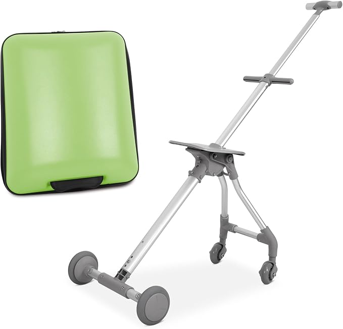 Apelila 3-in-1 Ride-On Suitcase with Detachable Heavy-Duty Cart | 20” Carry-On for Kids Converts to Stroller & Folding Utility Wagon | 80kg Load Capacity, Airline Approved