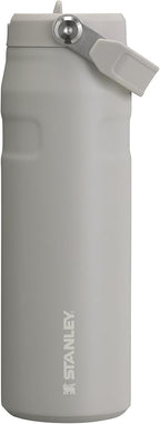 Stanley IceFlow Flip Straw 2.0 Water Bottle 24 OZ | Built-In Straw with Larger Opening | Lightweight & Leak-Resistant | Insulated Stainless Steel | BPA-Free | Ash