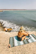 Nomadix Original Towel - Perfect for Beach, Pool, Travel, Camping, Yoga - Made with Recycled Materials - Super Absorbent - Sand Resistant - Baja Aqua - 72.5x30