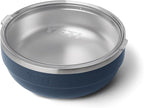 YETI Rambler Low Bowl, Vacuum Insulated, Stackable and Nestable Stainless Steel Bowl with Lid, 3.6 Quart, Navy
