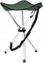 Folding Camping Stool,16.5" Folding Camping Chairs,Portable Tripod Seat,Outdoor Travel Tall Chair for Camping Walking Hunting Hiking Fishing Mountaineering Picnic Beach BBQ Garden Lawn(Green)