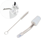 Stainless Steel Extended Kettle Spout with 10cm Brush, Coffee Kettle Spout for Home Kitchen Outdoor Use